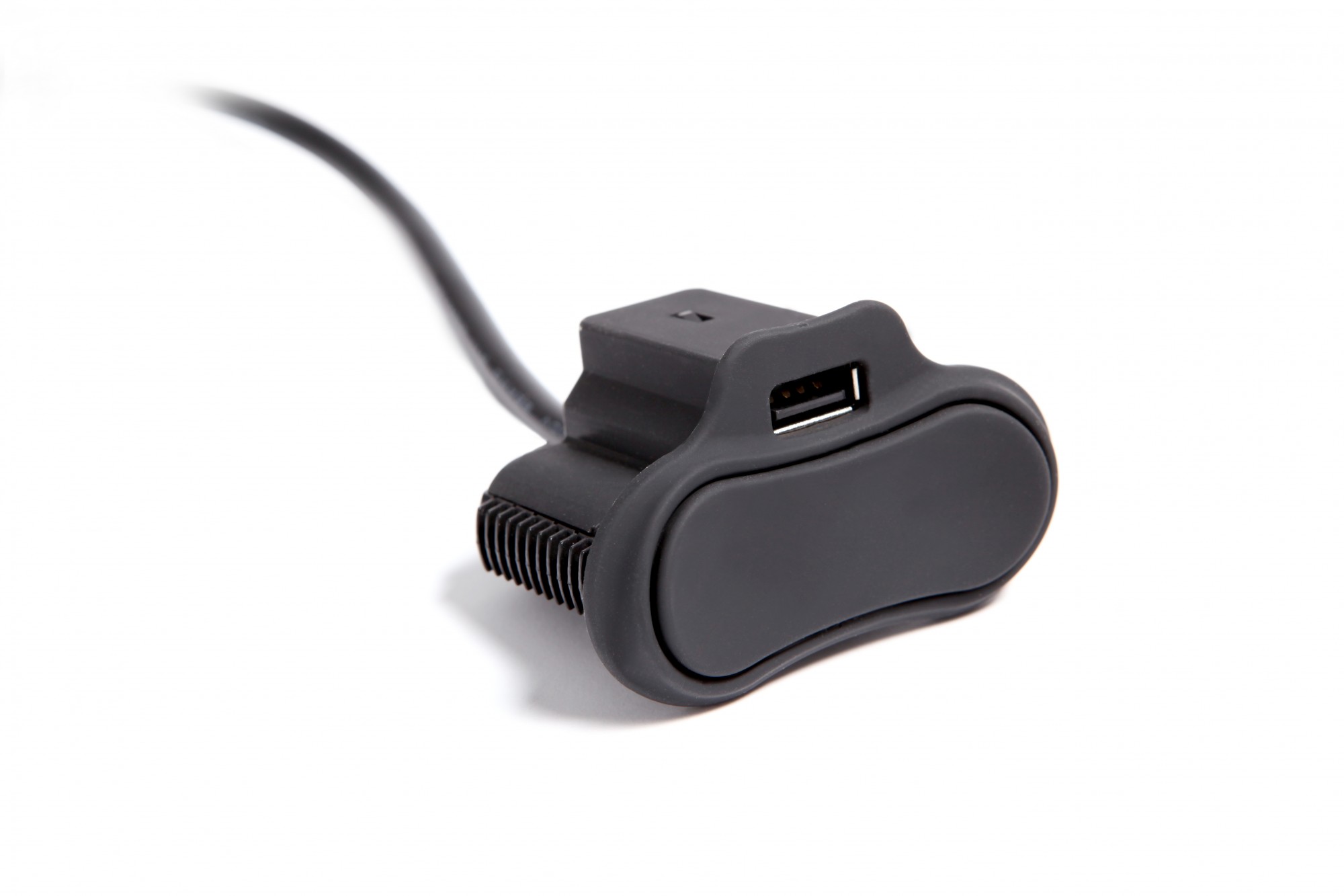 Power Recline Toggle Switch w/ Single USB Charger in Black Rubber
