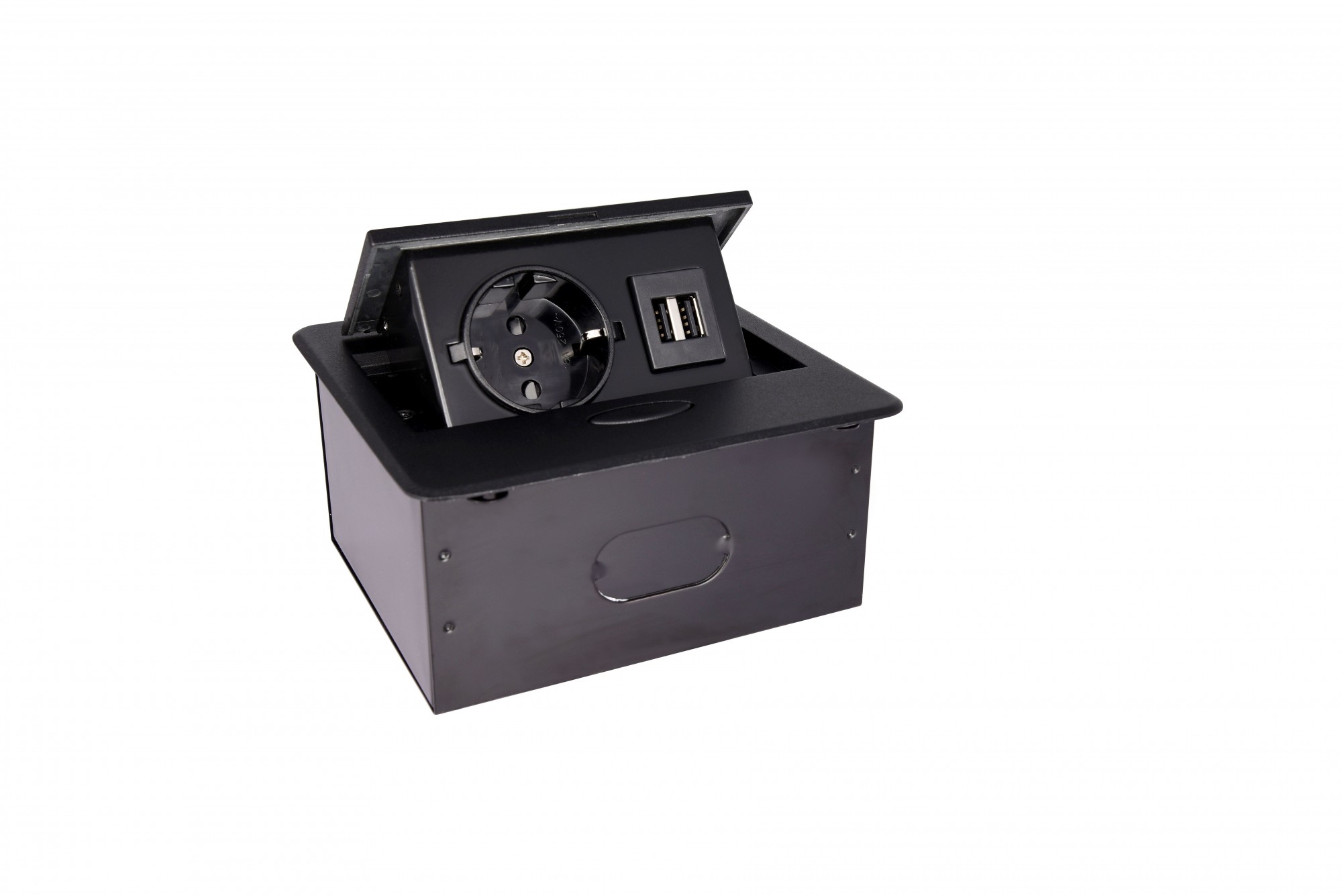 Power outlet with 2 USB charging with closing